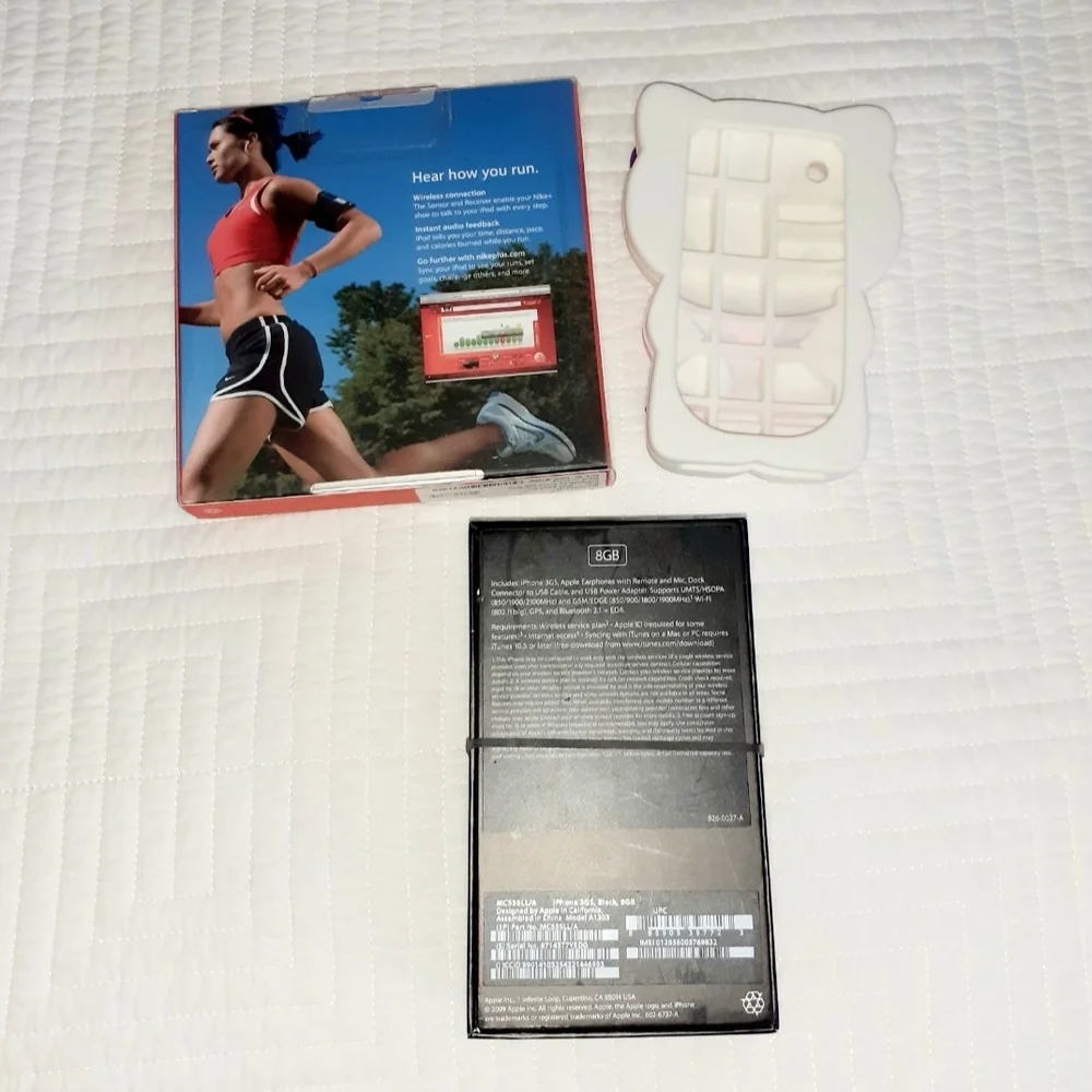 iPhone 3GS Box Only, Nike + iPod Sport Kit, Hello Kitty Case, & Accessories Lot